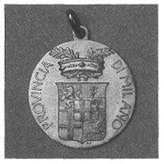 La medaglia d'oro di Riconoscenza della Provincia di Milano